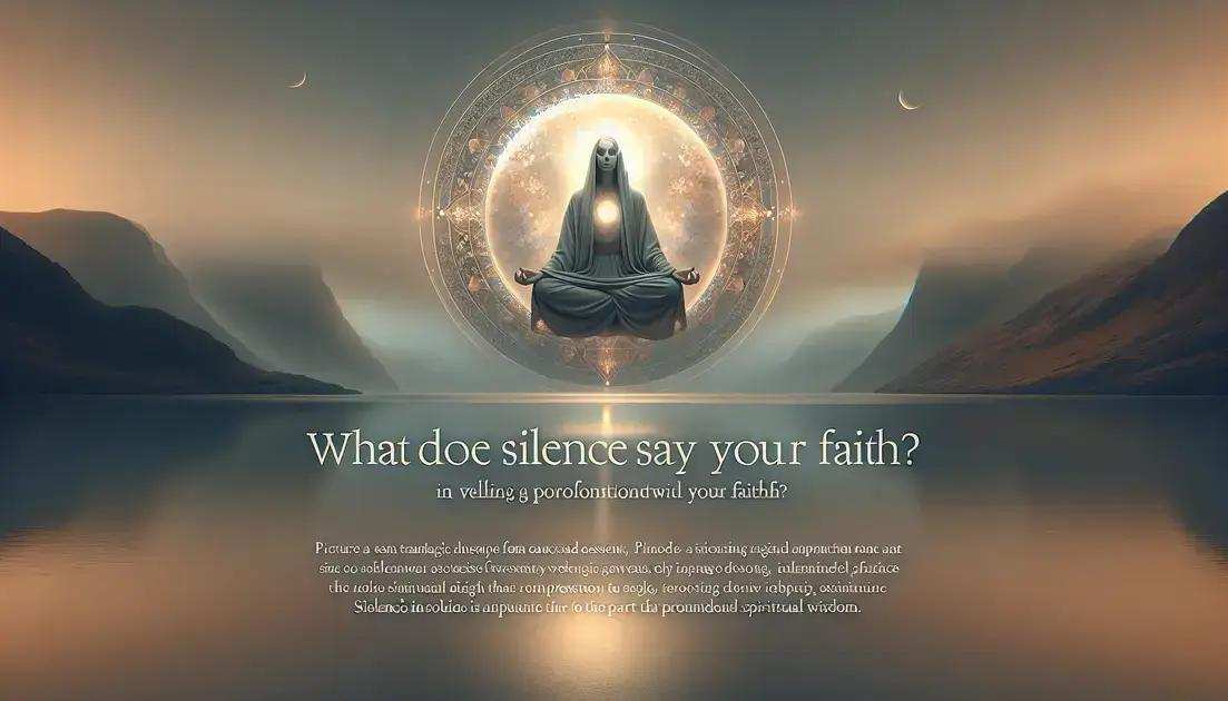 O Que o Silêncio Diz Sobre a Sua Fé?